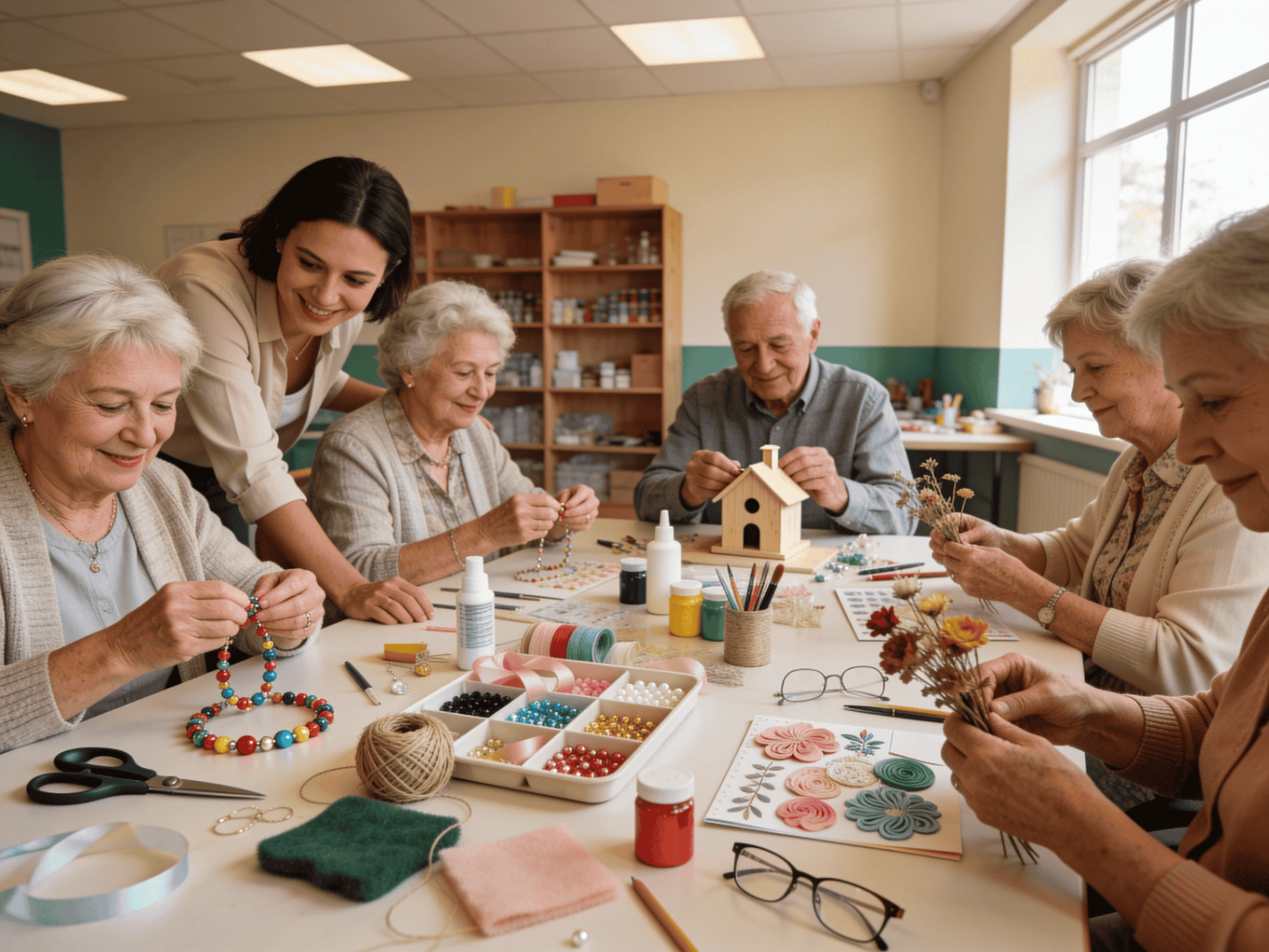 Arts and crafts class at Independence Hill